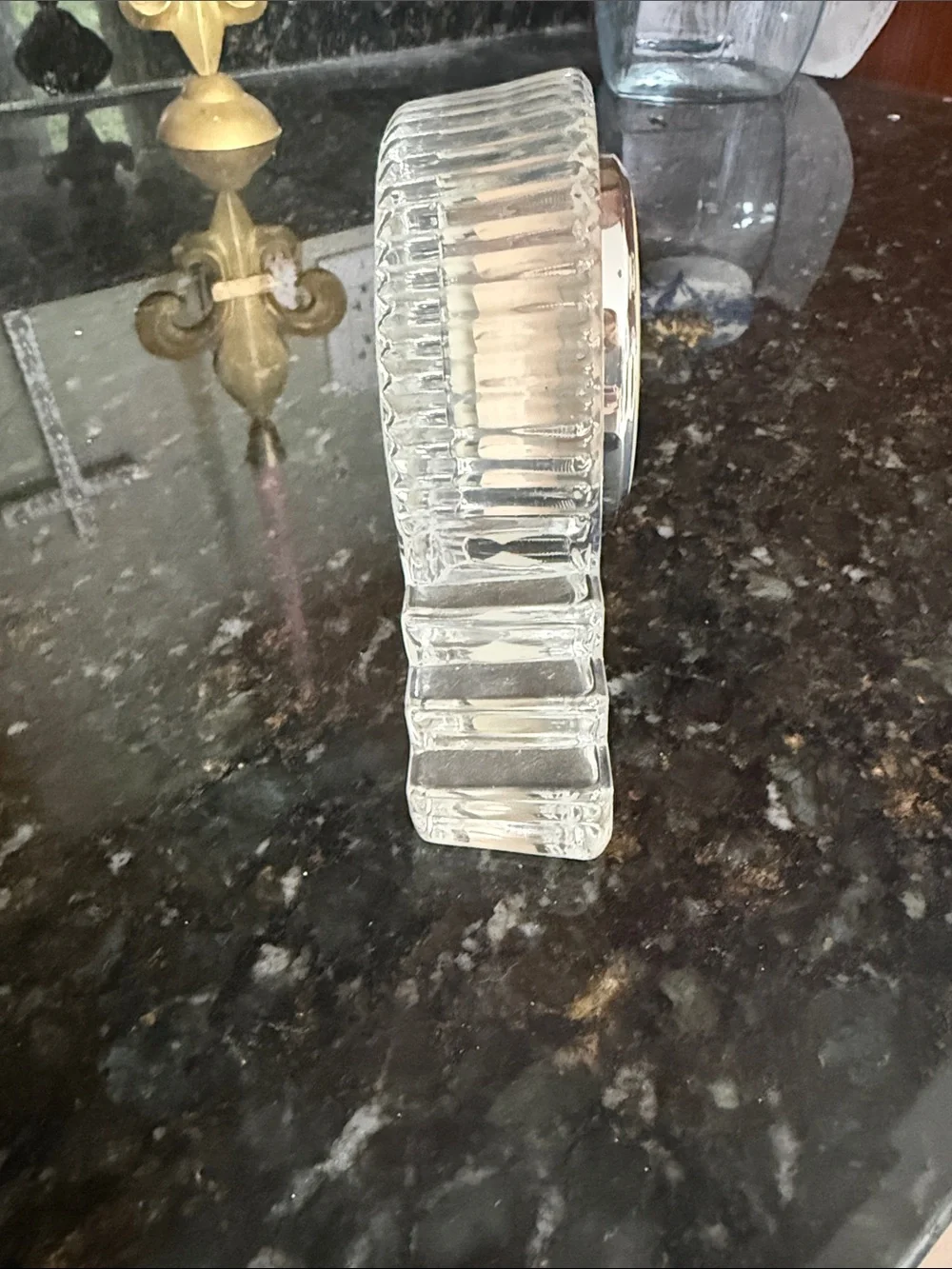 SHANNON Irish Clear Crystal Mantel Clock with Roman Dial